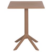 ΤΡΑΠΕΖΙ ΠΟΛΥΠΡΟΠΥΛΕΝΙΟΥ ΤΕΤΡΑΓΩΝΟ TERRIN HM6125.14 ΚΑΠΟΥΤΣΙΝΟ 60x60x75Υεκ.