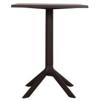 ΤΡΑΠΕΖΙ ΠΟΛΥΠΡΟΠΥΛΕΝΙΟΥ ΤΕΤΡΑΓΩΝΟ TERRIN HM6125.13 ΚΑΦΕ 60x60x75Υεκ.