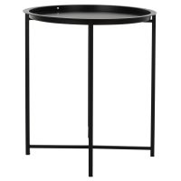 trapezi-ptyssomeno-me-apospomeno-disko-s-2 ΤΡΑΠΕΖΙ ΠΤΥΣΣΟΜΕΝΟ ΜΕ ΑΠΟΣΠΩΜΕΝΟ ΔΙΣΚΟ SAMUEL ΜΕΤΑΛΛΙΚΟ ΜΑΥΡΟ Φ45x52 εκ. HM5287.01