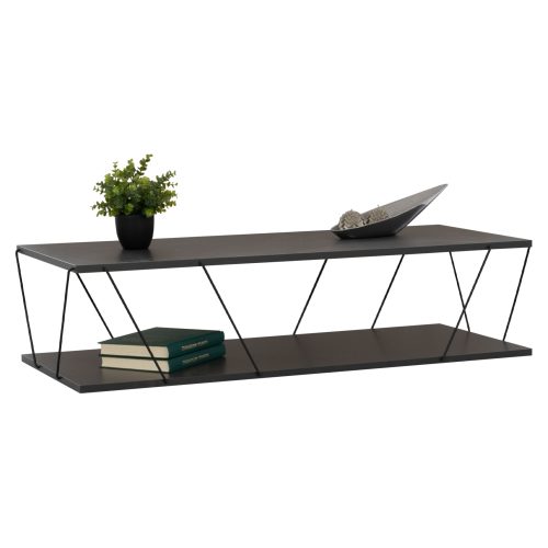 trapezi-salonioy-fb9892720-gkri-me-mayre ΤΡΑΠΕΖΙ ΣΑΛΟΝΙΟΥ TARS HM8927.20 ΓΚΡΙ ΜΕ ΜΑΥΡΕΣ ΜΕΤΑΛΛΙΚΕΣ ΒΕΡΓΕΣ 120Χ50Χ30Yεκ.