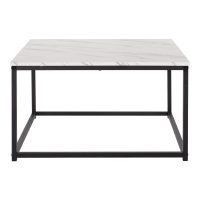 trapezi-salonioy-fb9894212-melamini-leyk-2 ΤΡΑΠΕΖΙ ΣΑΛΟΝΙΟΥ BRAYLEN HM8942.12 ΜΕΛΑΜΙΝΗ ΛΕΥΚΟ ΜΑΡΜΑΡΟ-ΜΑΥΡΗ ΒΑΣΗ 75x75x43Υεκ.