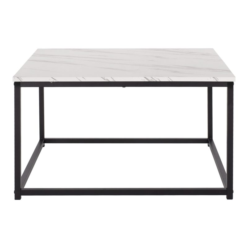 trapezi-salonioy-fb9894212-melamini-leyk-2 ΤΡΑΠΕΖΙ ΣΑΛΟΝΙΟΥ BRAYLEN HM8942.12 ΜΕΛΑΜΙΝΗ ΛΕΥΚΟ ΜΑΡΜΑΡΟ-ΜΑΥΡΗ ΒΑΣΗ 75x75x43Υεκ.