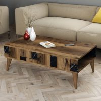 trapezi-salonioy-fb9950402-melaminis-kar-2 ΤΡΑΠΕΖΙ ΣΑΛΟΝΙΟΥ HM9504.02 ΜΕΛΑΜΙΝΗΣ ΚΑΡΥΔΙ-ΜΑΥΡΟ ΜΑΡΜΑΡΟ 105x60x37.6Υεκ.