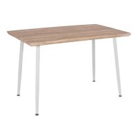 trapezi-trapezarias-120x70-sonama-me-ley ΤΡΑΠΕΖΙ ΤΡΑΠΕΖΑΡΙΑΣ PALOMA HM8334.02, 120X70X76,5- SONOMA, ΛΕΥΚΑ ΠΟΔΙΑ