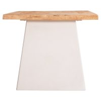 ΤΡΑΠΕΖΙ ΣΕΙΡΑ SANTORINI HM18042 ΤΟΠ ΞΥΛΟ ΕΛΑΤΟΥ-ΠΟΔΙΑ MDF ΥΠΟΛΕΥΚΑ 179x90x75Υεκ.