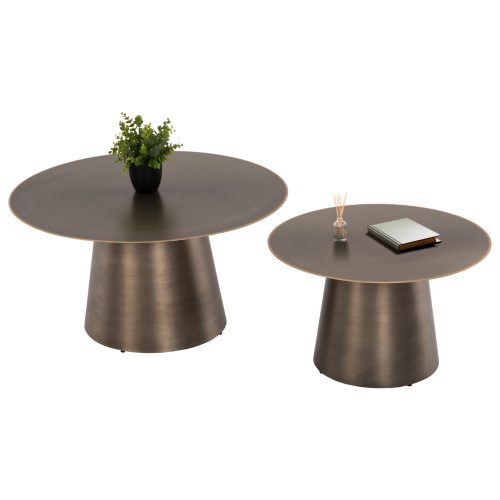 trapezia-salonioy-2tmch-fb99667-metallo- ΤΡΑΠΕΖIA ΣΑΛΟΝΙΟΥ 2ΤΜΧ NICKELY HM9667 ΜΕΤΑΛΛΟ ΣΕ ΑΣΗΜΙ ΜΑΤ Φ80x41Υ & Φ60x36Υ εκ.