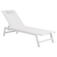 ΞΑΠΛΩΣΤΡΑ ΑΛΟΥΜΙΝΙΟΥ ΜΕ ΜΑΞΙΛΑΡΙ RABIA HM5982.01 ΣΕ ΛΕΥΚΟ 191,5x60x89,5Υεκ.