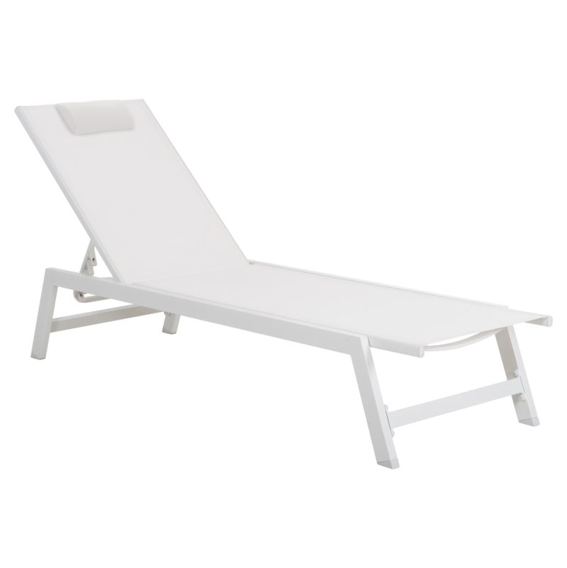 ΞΑΠΛΩΣΤΡΑ ΑΛΟΥΜΙΝΙΟΥ ΜΕ ΜΑΞΙΛΑΡΙ RABIA HM5982.01 ΣΕ ΛΕΥΚΟ 191,5x60x89,5Υεκ.