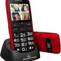 Powertech Sentry Eco Dual SIM Κινητό με Μεγάλα Κουμπιά (Ελληνικό Μενού) Κόκκινο