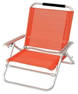 141-0874-2 Velco ΚΑΡΕΚΛΑ ΠΑΡΑΛΙΑΣ ΑΛΟΥΜΙΝΙΟΥ ΠΟΡΤΟΚΑΛΙ ΜΕ ΜΠΡΑΤΣΑ