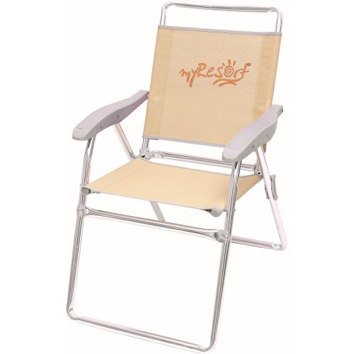 myResort ΚΑΡΕΚΛΑ ΒΕΡΑΝΤΑΣ-ΚΗΠΟΥ ΑΛΟΥΜΙΝΙΟΥ ΕΚΡΟΥ ΜΕ ΜΠΡΑΤΣΑ ΤΕΧΤ 2x1