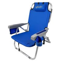 141-8045-1A-MYRESORT myResort ΚΑΡΕΚΛΑ ΠΑΡΑΛΙΑΣ ΑΛΟΥΜΙΝΙΟΥ ΜΠΛΕ ΜΕ ΜΠΡΑΤΣΑ -600D POLYESTER-5 ΘΕΣΕΩΝ