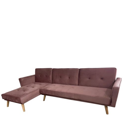 Καναπές Κρεβάτι Γωνιακός ArteLibre EMILIA Σάπιο Μήλο Ύφασμα 267x153x85cm