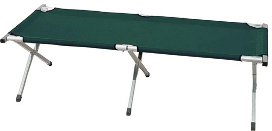 ΚΡΕΒΑΤΙ ΡΑΝΤΖΟ ΑΛΟΥΜΙΝΙΟΥ ΜΕ ΜΕΤΑΛΛΙΚΑ ΠΟΔΙΑ ΠΡΑΣΙΝΟ PVC 600D ΠΤΥΣΣΟΜΕΝΟ ΣΕ ΤΣΑΝΤΑΚΙ
