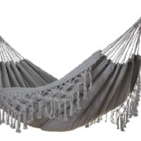 ΑΙΩΡΑ ΔΙΠΛΗ ΒΑΜΒΑΚΕΡΗ - ΔΙΑΣΤΑΣΕΙΣ:200 x150cm  ΓΚΡΙ ΜΕ ΚΡΟΣΙ  ΔΑΝΤΕΛΑ