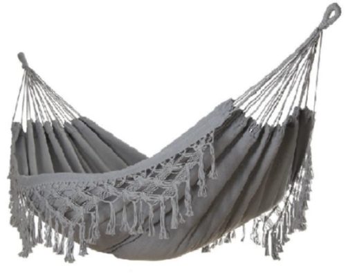 ΑΙΩΡΑ ΔΙΠΛΗ ΒΑΜΒΑΚΕΡΗ - ΔΙΑΣΤΑΣΕΙΣ:200 x150cm  ΓΚΡΙ ΜΕ ΚΡΟΣΙ  ΔΑΝΤΕΛΑ