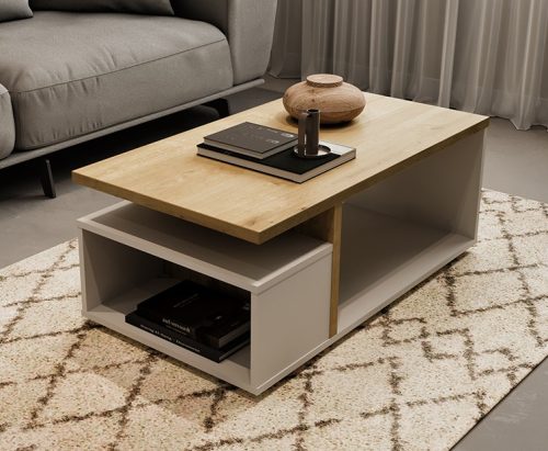 Access τραπεζάκι σαλονιού 91x50x37κ. Hamilton Oak / Λευκό
