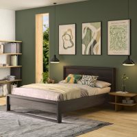 Alana κρεβάτι διπλό 168x215x94εκ. ( για στρώμα 160x200εκ. )  Black thread