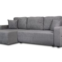 Amaretto Γωνιακός καναπές κρεβάτι με αποθηκευτικό χώρο 240x149εκ. Γκρι ανοιχτό Αναστρέψιμη γωνία