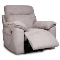 Boston πολυθρόνα Relax με ηλεκτρική ανάκλιση 101x100x102εκ. Μπεζ Σκούρο ύφασμα