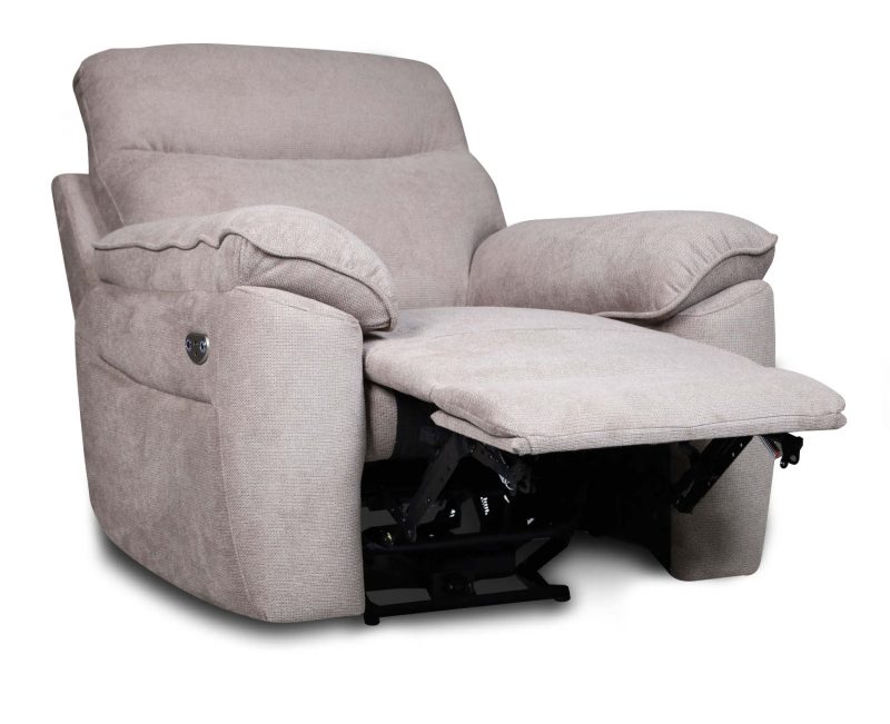 Boston πολυθρόνα Relax με ηλεκτρική ανάκλιση 101x100x102εκ. Μπεζ Σκούρο ύφασμα