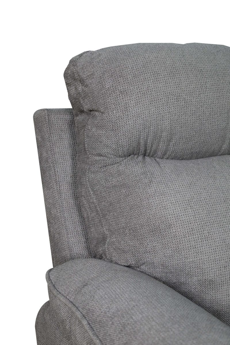 Boston πολυθρόνα Relax με χειροκίνητη ανάκλιση 101x100x102εκ. Γκρι ανοιχτό ύφασμα