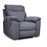 Boston πολυθρόνα Relax με χειροκίνητη ανάκλιση 101x100x102εκ. Γκρι Σκούρο ύφασμα