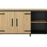 Cork μπουφές με δύο πόρτες 165x45x90εκ. Golden Oak / Μαύρο