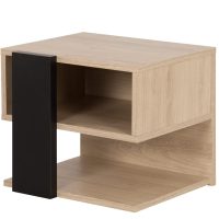 Duplex Κομοδίνο 44x38x37εκ.Black/Natural Chestnut