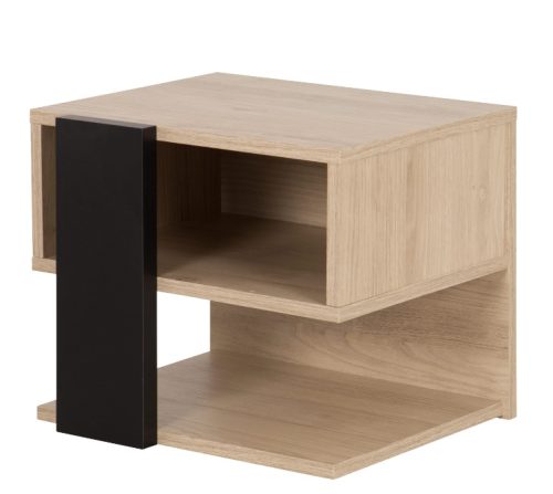 Duplex Κομοδίνο 44x38x37εκ.Black/Natural Chestnut Duplex Κομοδίνο 44x38x37εκ.Black/Natural Chestnut