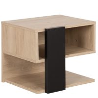 Duplex Κομοδίνο 44x38x37εκ.Black/Natural Chestnut