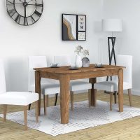 Τραπέζι Marlon Megapap επεκτεινόμενο χρώμα καρυδί 140+40x80x76εκ.