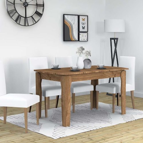 Τραπέζι Marlon Megapap επεκτεινόμενο χρώμα καρυδί 140+40x80x76εκ.