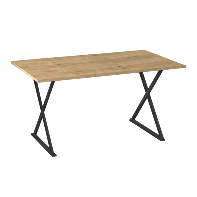 Τραπέζι Bette Megapap χρώμα φυσικό οξιάς - ανθρακί 140x80x76εκ.