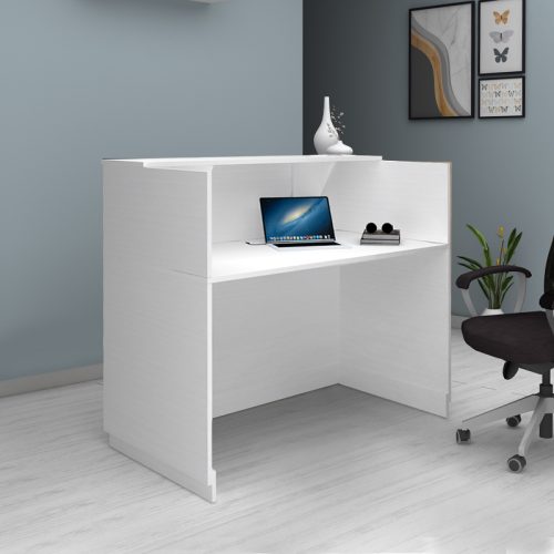 Γραφείο υποδοχής - reception Gemini Megapap χρώμα λευκό 150x70x110εκ.