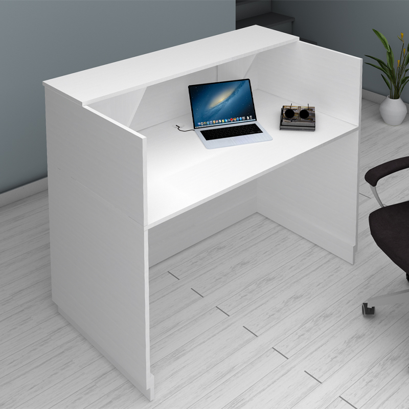 Γραφείο υποδοχής - reception Gemini Megapap χρώμα λευκό 150x70x110εκ.