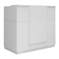 Γραφείο υποδοχής - reception Gemini Megapap χρώμα λευκό 150x70x110εκ.