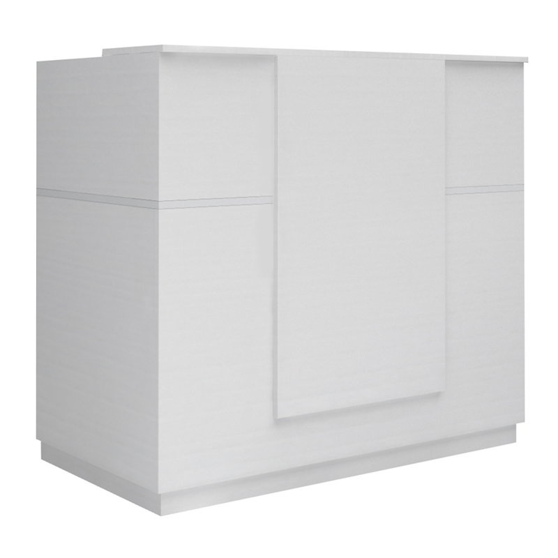 Γραφείο υποδοχής - reception Gemini Megapap χρώμα λευκό 150x70x110εκ.