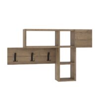 Κρεμάστρα τοίχου Game Megapap χρώμα ανοιχτό καρυδί 99,5x15x61εκ.