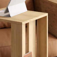 Τραπεζάκι βοηθητικό Edi Megapap χρώμα sapphire oak 37x45x60εκ.