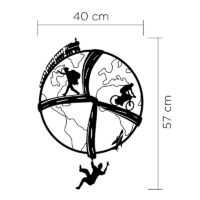 GP037-0109-2 Διακοσμητικό τοίχου Free Soul Megapap μεταλλικό χρώμα μαύρο 40x2x57εκ.