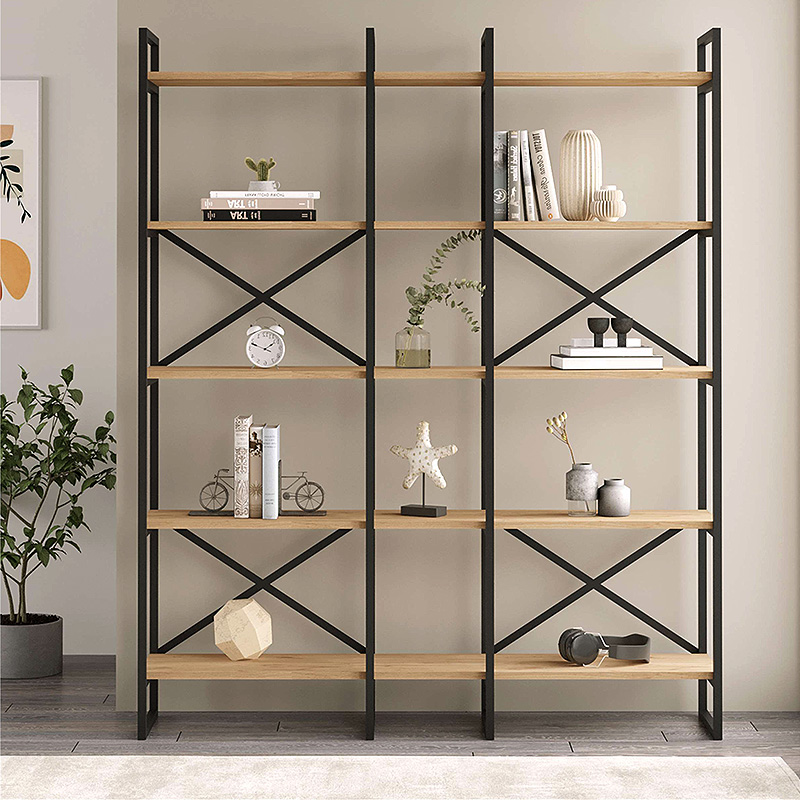 GP037-02271-1 Βιβλιοθήκη Dusan Megapap χρώμα sepet oak 143,5x30x175εκ.