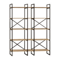 GP037-02271-2 Βιβλιοθήκη Dusan Megapap χρώμα sepet oak 143,5x30x175εκ.