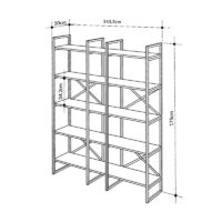 GP037-02271-3 Βιβλιοθήκη Dusan Megapap χρώμα sepet oak 143,5x30x175εκ.