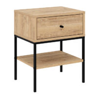 Κομοδίνο Lisa Megapap χρώμα saphhire oak 45x35x56εκ.