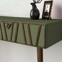 GP042-01321-4 Κονσόλα επιτοίχια Forest Megapap χρώμα λαδί - καρυδί 120x35x89,3εκ.