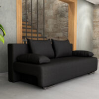 GEORGIA Καναπές κρεβάτι με αποθηκευτικό χώρο 194x93εκ. Ανθρακί
