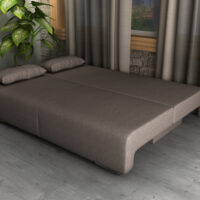 GEORGIA Καναπές κρεβάτι με αποθηκευτικό χώρο 194x93εκ. Γκρι Ανοιχτό