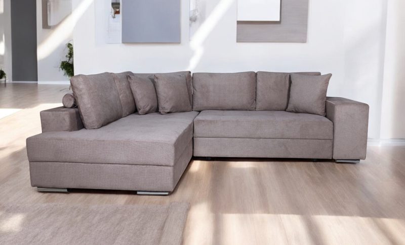 Karina Γωνιακός καναπές κρεβάτι με αποθηκευτικό χώρο & 2 σκαμπό 278x218εκ. Μπεζ σκούρο Αριστερή Γωνία Karina Γωνιακός καναπές κρεβάτι με αποθηκευτικό χώρο & 2 σκαμπό 278x218εκ. Μπεζ σκούρο Αριστερή Γωνία