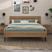 Lucian κρεβάτι διπλό 166x206x90εκ. ( για στρώμα 160x200εκ. ) Helvezia Oak Lucian κρεβάτι διπλό 166x206x90εκ. ( για στρώμα 160x200εκ. ) Helvezia Oak